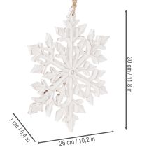 Artikel Stor dekorativ snefnug, hængende dekoration, 30 cm