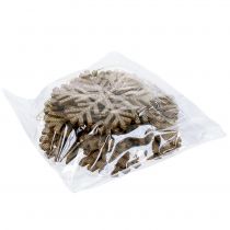 Artikel Snowflake guld til ophæng Ø8cm - Ø12cm 9stk