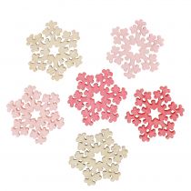 Artikel Snefnugmix pink, pink, natur Ø2cm 144 stk