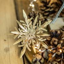 Artikel Snowflake 3D effekt guld 16cm x 15,5cm 2 stk
