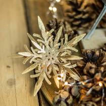 Artikel Snowflake 3D effekt guld 16cm x 15,5cm 2stk