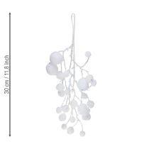 Artikel Snefnugdekorationsgrene til ophængning af glitter 30 cm 2 stk.