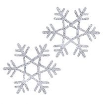 Snowflakes Ø3.5cm med glimmer 12stk