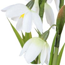 Artikel Vintergækker kunstige i glas kunstige blomster hvide 22,5cm 2stk