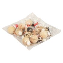 Artikel Snemand Trædekoration Bøjle Jul Natur 5cm 12stk