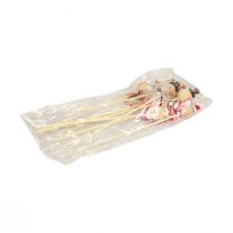 Artikel Snemand dekorativt stik blomsterstik naturligt træ 5cm 9 stk