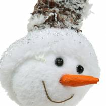 Artikel Dekorativt hængende snemand med hoved 9cm x 6cm 6stk