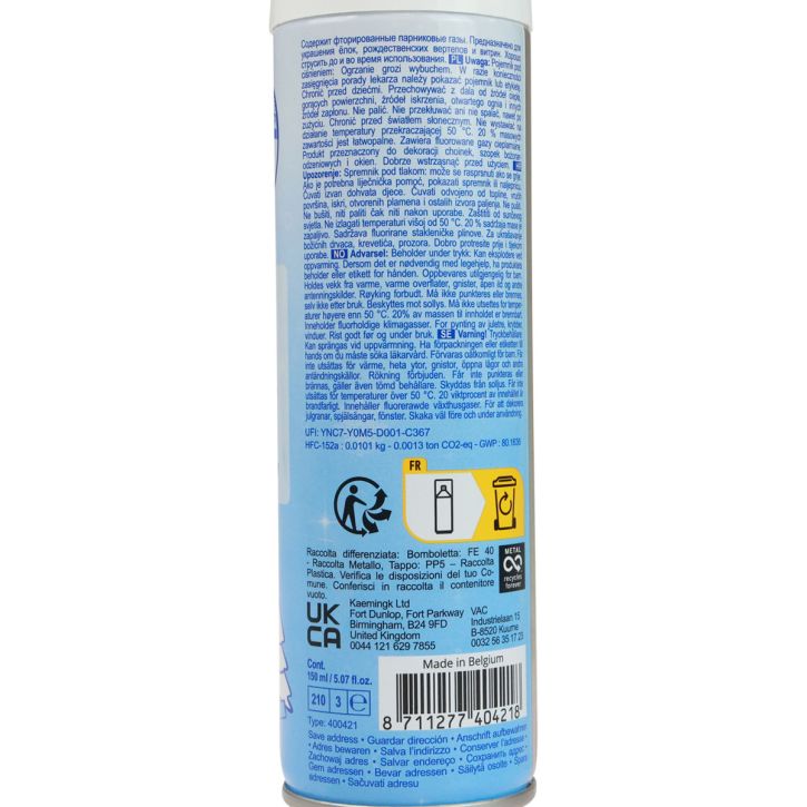 Artikel Snespray, kunstig sne, vinterdekoration, 150 ml