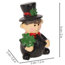 Artikel Heldig amulet skorstensfejerfigur til at klistre, 5 cm, 6 stk.