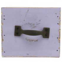 Artikel Skuffe Shabby Chic Deco Træ Lilla Spring Deco 12,5×12,5×10cm