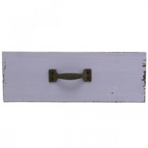 Artikel Plantekasse Dekorationsskuffe Shabby Chic Træ Lilla 25×13×8cm