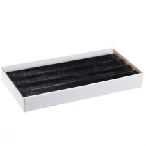 Artikel Sorte lys ensfarvede pindelys 34x300mm 4 stk