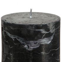 Artikel Elegante sorte bloklys, ensfarvede, 70x100mm, 4 stk. - dekoration, jul, Halloween