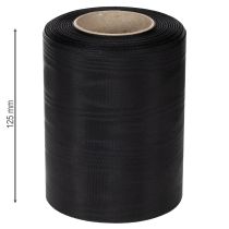 Artikel Sort kransbånd 125mm 25m - Elegant sørgebånd til blomsterdekoration og dekoration, acetatbånd