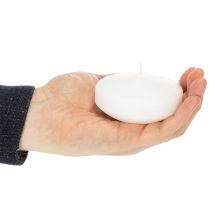 Artikel Flydende lys til romantiske aftener eller festlig dekoration, også velegnet til udendørs brug. 8 cm, 8 h, 8 stk.