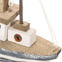 Artikel Skibsdekoration, maritim stil, træ med stativ, 20 cm