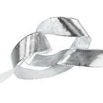 Artikel Gavebånd sølv med trådkant 25mm 25m