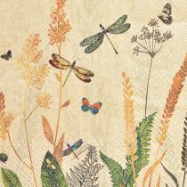 Artikel Servietter sommer eng guldsmede blomster 33x33cm 20 stk
