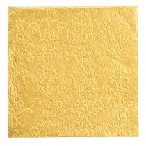 Artikel Servietter guld med prægede ornamenter 33x33cm 15 stk
