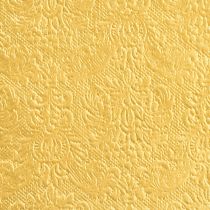 Artikel Servietter guld med prægede ornamenter 33x33cm 15 stk
