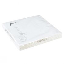 Artikel Servietter Hvid Borddekoration Præget mønster 33x33cm 15 stk.