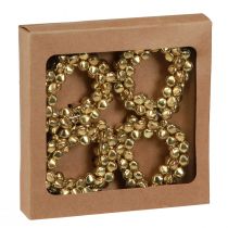 Artikel Servietringe guld metalklokker Ø5cm 8 stk