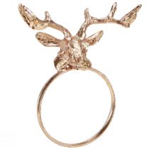 Artikel Servietringe rådyr metal borddekoration rose Ø3,5cm H 6,5cm 4stk