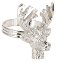 Artikel Servietringe sølv hjorte metal servietholder Ø4cm 4 stk