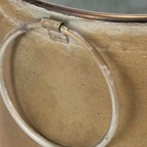 Artikel Sæt med metalplantepotter og -bøtter, vintage retro-stil, L22,5 cm/27 cm/31 cm