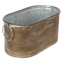 Artikel Sæt med metalplantepotter og -bøtter, vintage retro-stil, L22,5 cm/27 cm/31 cm
