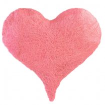 Artikel Hjertedekoration med sisalfibre lys pink sisalhjerte 40x40cm