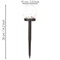 Artikel Havelampe, kuglelampe med jordspyd til udendørs belysning, 36 cm, 4 stk.