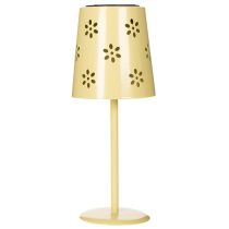 Artikel Solcellebordlampe med fint blomstermønster til altan eller terrasse, 28 cm