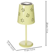Artikel Solcelledrevet LED-bordlampe med blomsterdesign, stemningsfuld udendørsbelysning, 28 cm