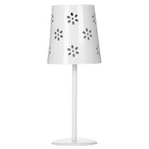Artikel Solcelledrevet bordlampe med blomstermønster til belysning af altan, terrasse eller have, 28 cm