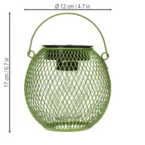 Artikel Rund LED solcellelanterne, perfekt til have eller terrasse, stemningsfuld belysning, 12 cm