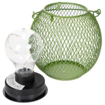 Artikel Rund LED solcellelanterne, perfekt til have eller terrasse, stemningsfuld belysning, 12 cm