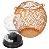 Artikel Solcelle-lanterne LED til stemningsfuld havebelysning i et attraktivt metaldesign, 12 cm