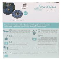 Artikel Solpumpe til havedamme, flydende dekorativ vandfunktion med LED, 16 cm