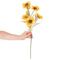 Artikel Kunstig solsikkeblomst, naturtro dekoration, 72 cm, 2 stk.