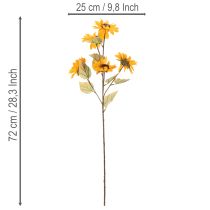 Artikel Kunstig solsikkeblomst, naturtro dekoration, 72 cm, 2 stk.