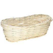 Artikel Spisekurv med hvidkalket piletræ, 38×18×12 cm