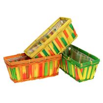 Artikel Chipkurv firkantet flerfarvet 25cm 9 stk