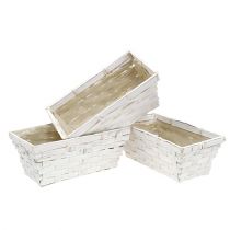 Artikel Chipkurvsæt firkantet hvidnet 20cm x 11cm 8 stk