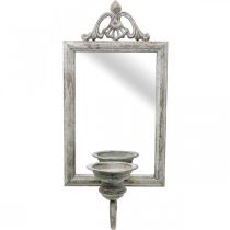 Artikel Spejl antik look med lysestage shabby chic H50cm