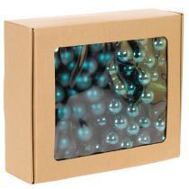 Artikel Mini julekugler i blank mat blanding med spejlblanke bær, 20 mm, 140 stk.
