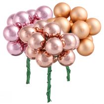 Artikel Spejlbær Abrikos Pink Glaskugler Tråd Ø20mm 140 stk
