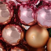 Artikel Spejlbær juleglas abrikos pink Ø25mm 140 stk