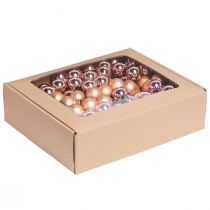 Artikel Spejlbær juleglas abrikos pink Ø25mm 140 stk