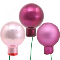 Artikel Mini julekugle Pink Glasspejl Bær Bær Ø20mm 140 stk